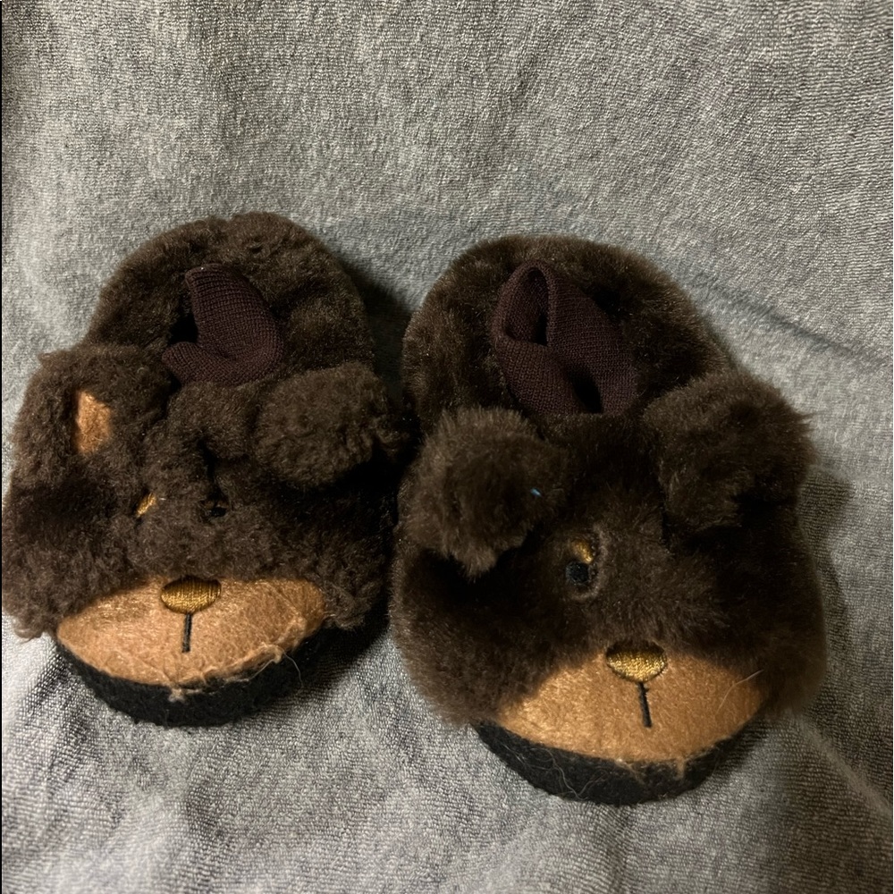 LL Bean toddler bear slippers